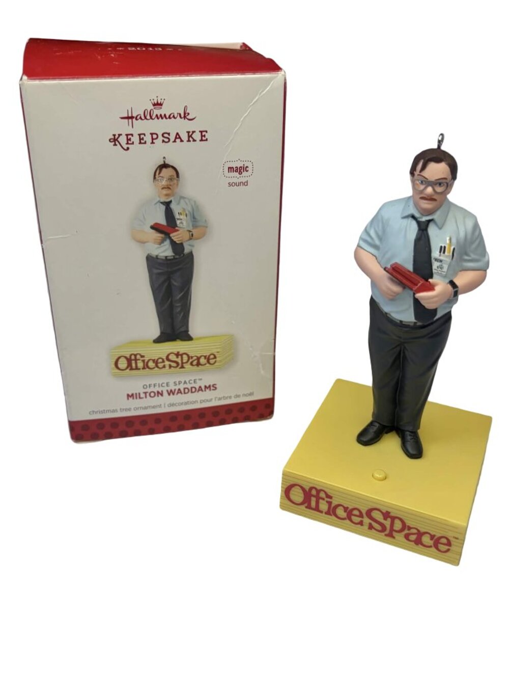 Hallmark Keepsake Office Space Milton Waddams 2013 Magic Sound Ornament